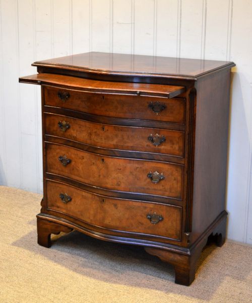fig 1. Small Walnut Serpentine Front Chest Of Drawers