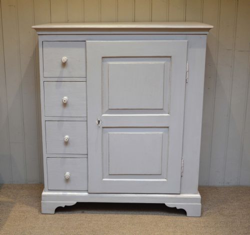 Continental Painted Cupboard with Drawers