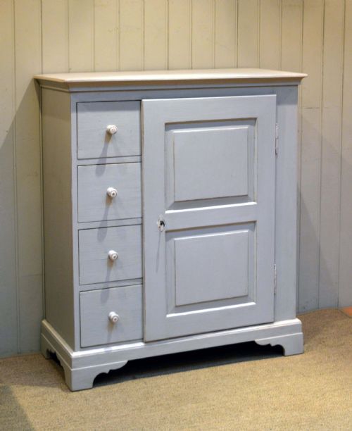 fig 1. Continental Painted Cupboard With Drawers
