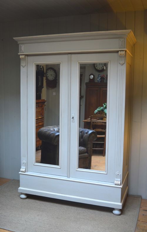 fig 1. Painted Continental Mirrored Wardrobe 