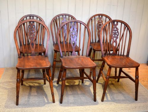 fig 1. Set Of Six Matched Windsor Chairs