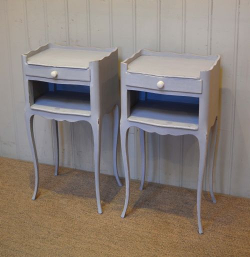 fig 1. Pair Of Painted Bedside Cabinets 