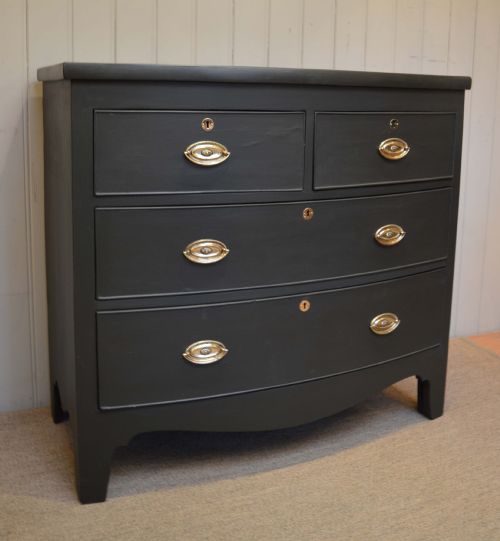 Early 19th Century Painted Bow Front Chest of Drawers
