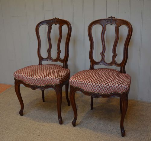 fig 1. Set Of Six French Oak Dining Chairs