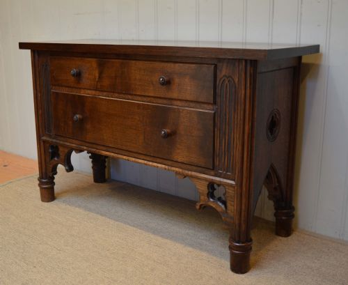 Long Oak Chest of Drawers