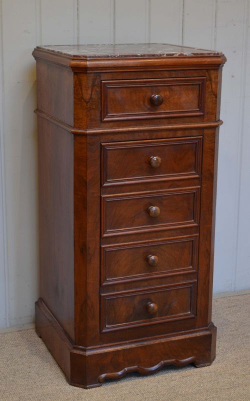 fig 1. Marble Top Walnut Cabinet