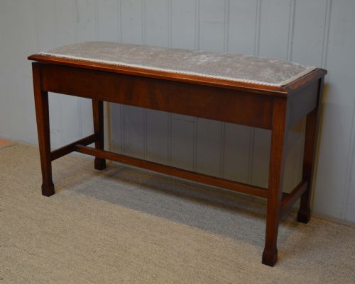 fig 1. Edwardian Mahogany Duet Stool