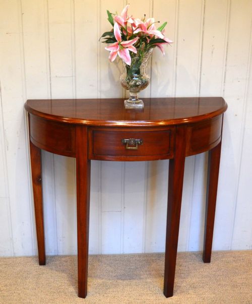Solid Mahogany Demi-lune Hall / Side Table