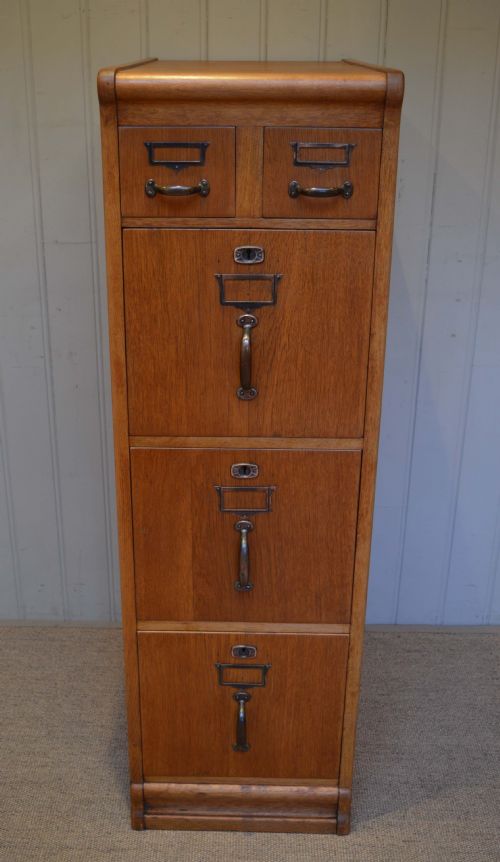 French Solid Oak Framed Filing Drawers