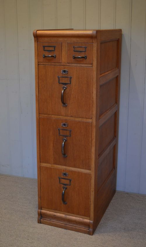 fig 1. French Solid Oak Framed Filing Drawers