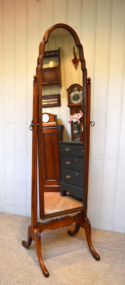 Walnut Cheval Mirror