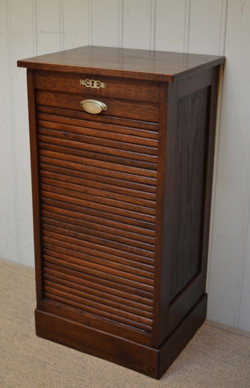 fig 1. French Oak Single Tambour Front Filing Cabinet