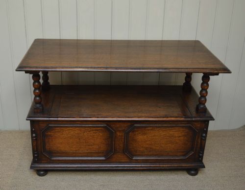 fig 1. Solid Oak Monks Bench