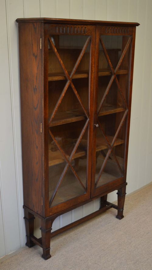Oak Glazed Bookcase