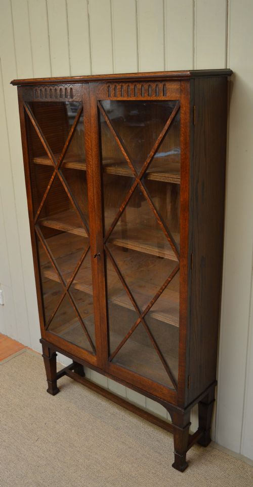 fig 1. Oak Glazed Bookcase