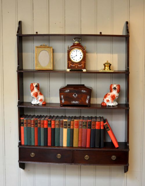 Regency Mahogany Wall Shelves