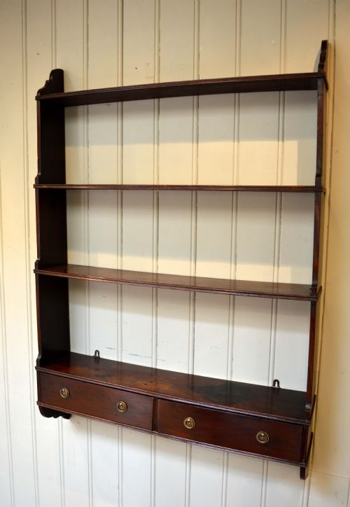 fig 1. Regency Mahogany Wall Shelves
