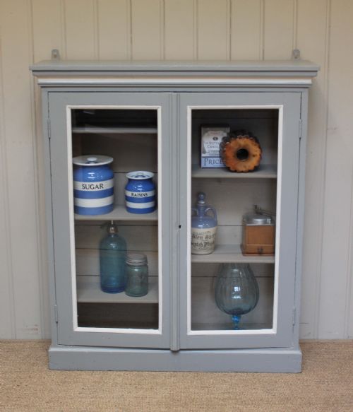 Painted Two Door Glazed Bookcase