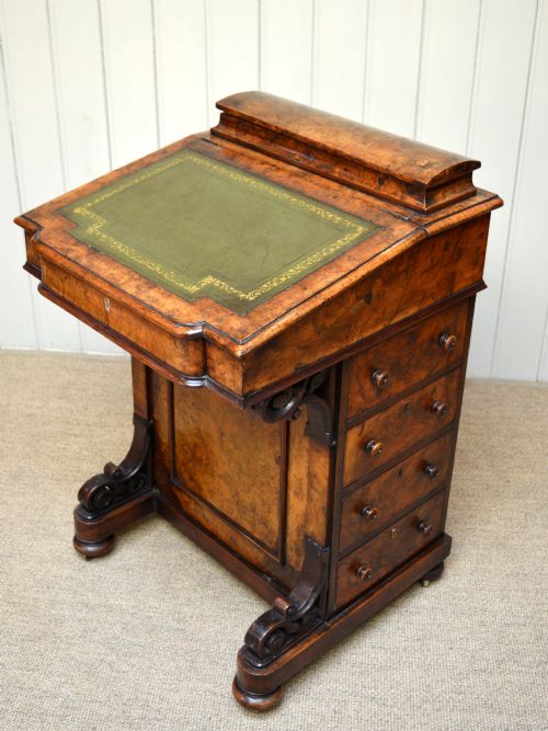 Victorian Burr Walnut Davenport