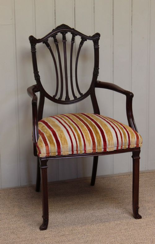 Edwardian Mahogany Shield Back Chair