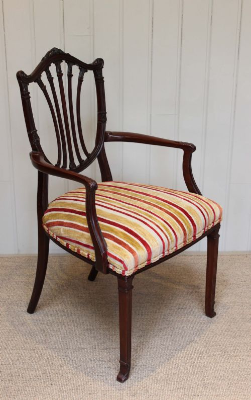 fig 1. Edwardian Mahogany Shield Back Chair