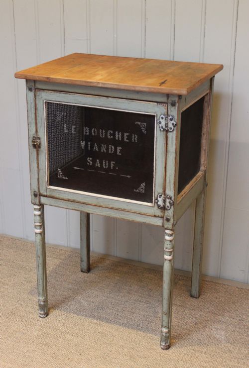 Painted French Chickenwire Cabinet