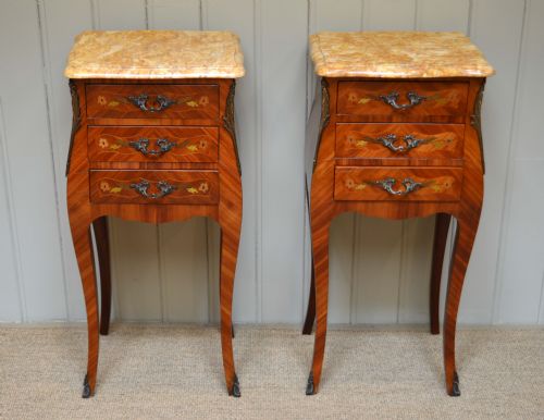 Pair of French Bedside Cabinets