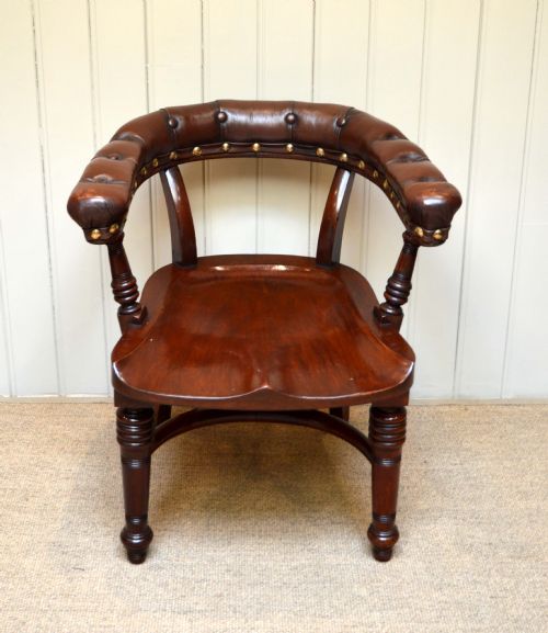 Victorian Mahogany Horseshoe Back Desk Chair