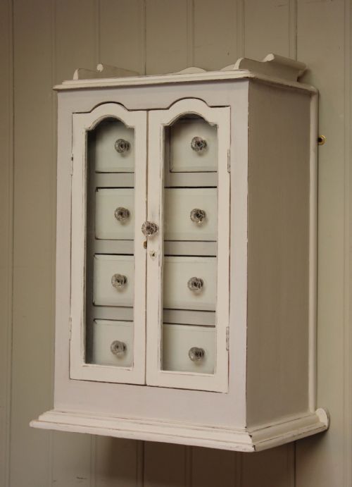 Painted Collectors Wall Cabinet