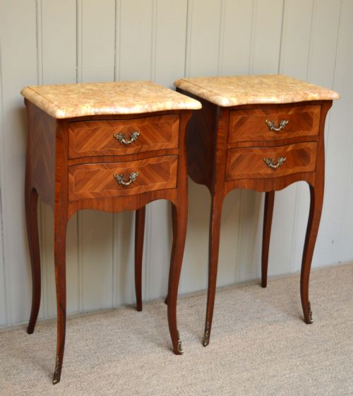 Pair of Tulipwood Bedside Cabinets