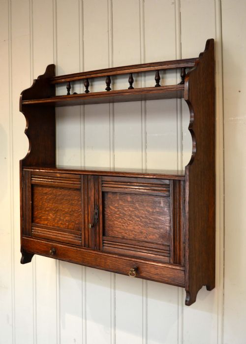 Oak Two Door Wall Cabinet
