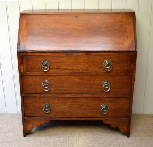 fig 1. Solid Oak Bureau