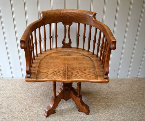 fig 1. Arts And Crafts Oak Office Chair
