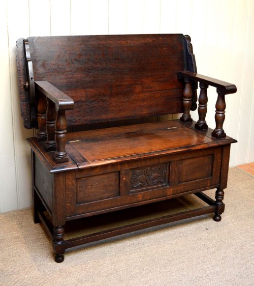 Solid Oak Monks Bench