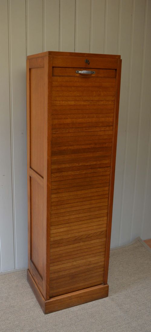 French Single Tambour Front Filing Cabinet
