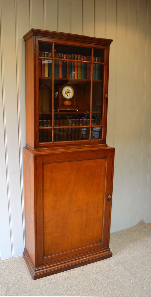 fig 1. Edwardian Mahogany Cabinet Bookcase