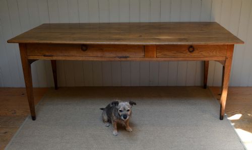 fig 1. Substantial French Oak Farmhouse Dining Table