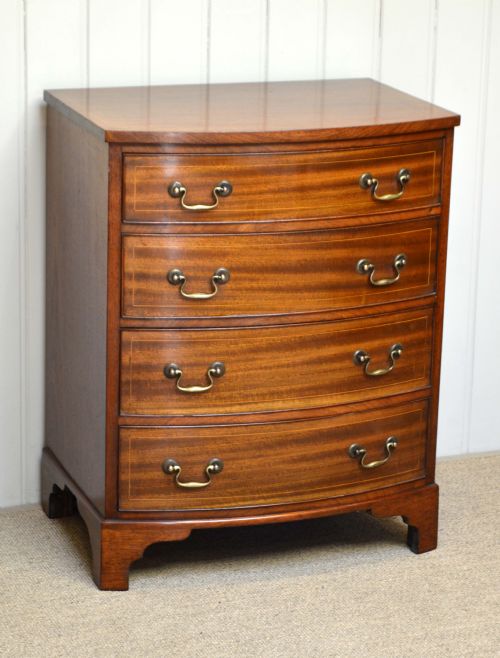 Edwardian Bow Front Mahogany Chest of Drawers