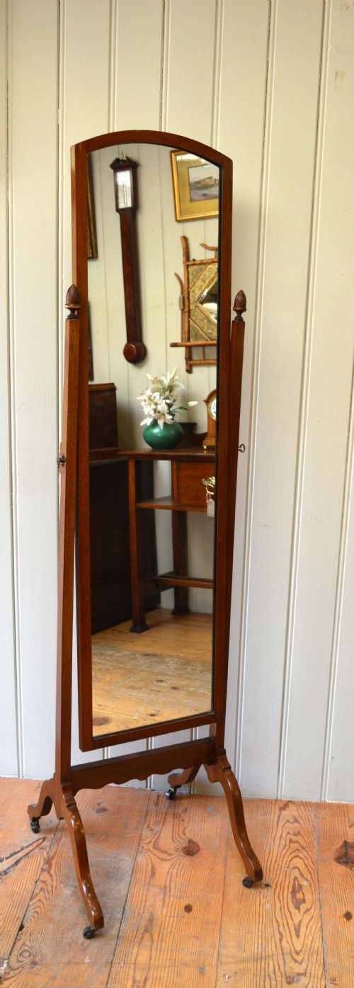 1920s Mahogany Cheval Mirror