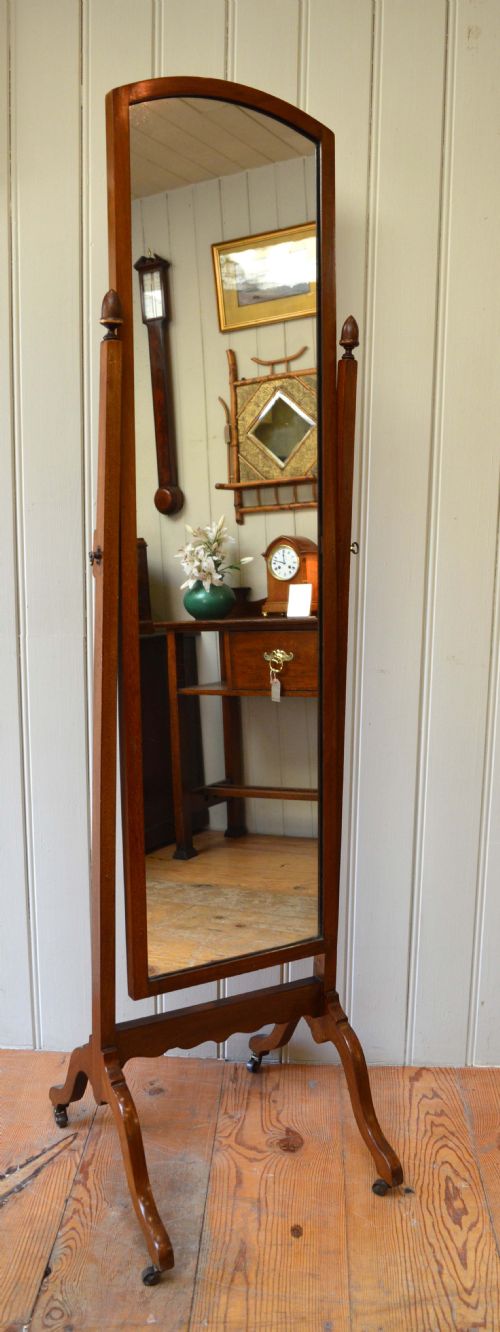 fig 1. 1920s Mahogany Cheval Mirror