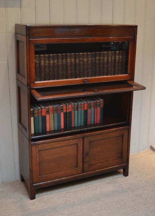 Mahogany Globe Wernicke Style Bookcase
