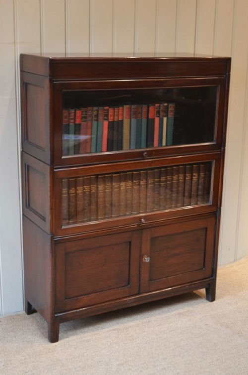Mahogany Globe Wernicke Style Bookcase