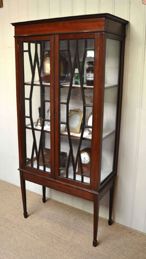 fig 1. Edwardian Mahogany Display Cabinet
