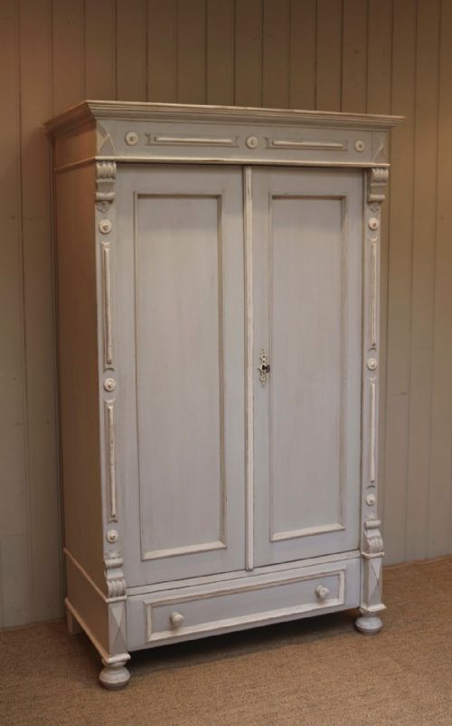 Late 19th Century Continental Painted Two Door Wardrobe