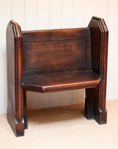 Small Dark Oak Church Pew