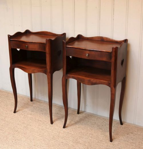 fig 1. Pair Of Cherrywood Bedside Cabinets