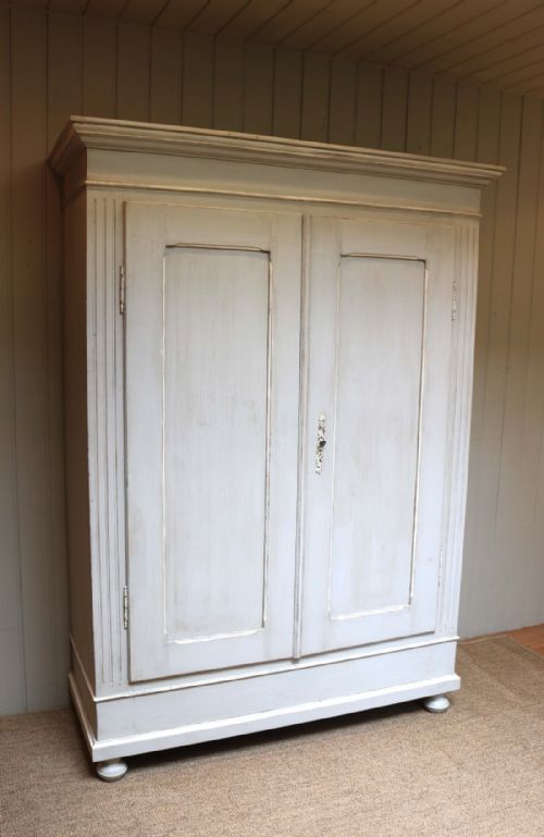Substantial Continental Painted Two Door Wardrobe