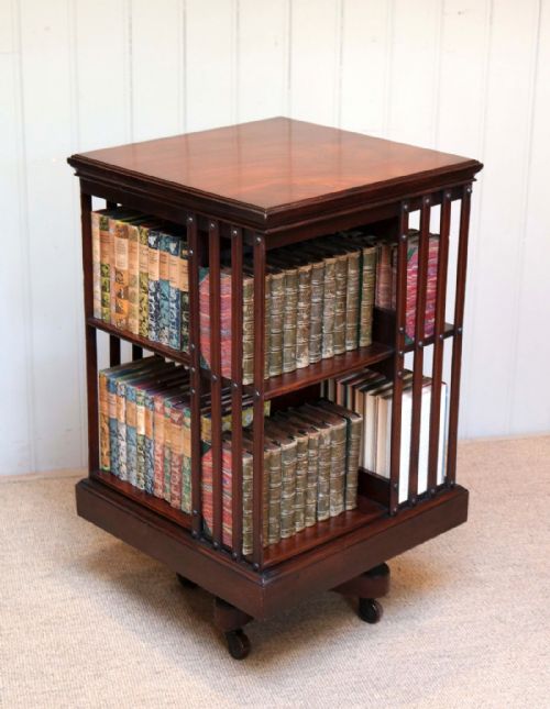 Edwardian Mahogany Revolving Bookcase