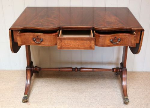 fig 1. Mahogany Drop Leaf Sofa Table