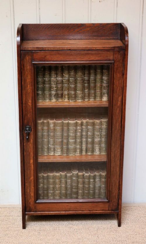 Small Proportioned Oak Glazed Bookcase